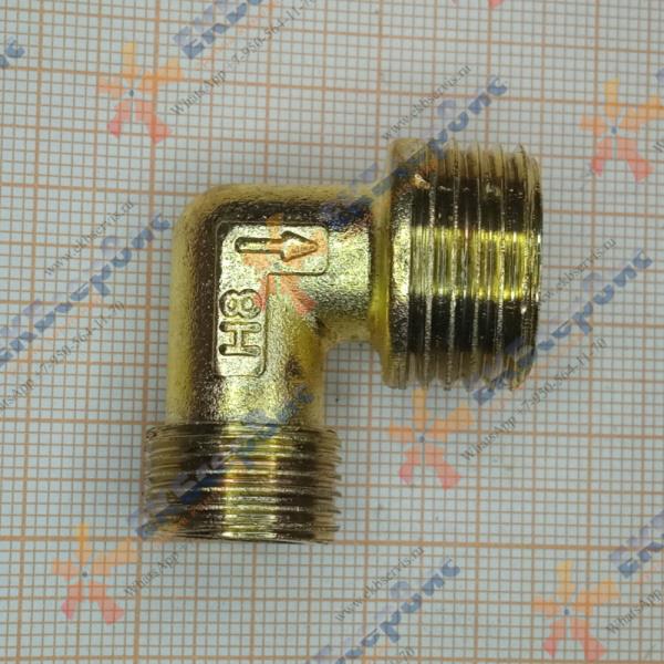 010411(148) AEZ Уголок для компрессора наружный 3/8"(16 мм) / наружный 1/2" (21 мм)